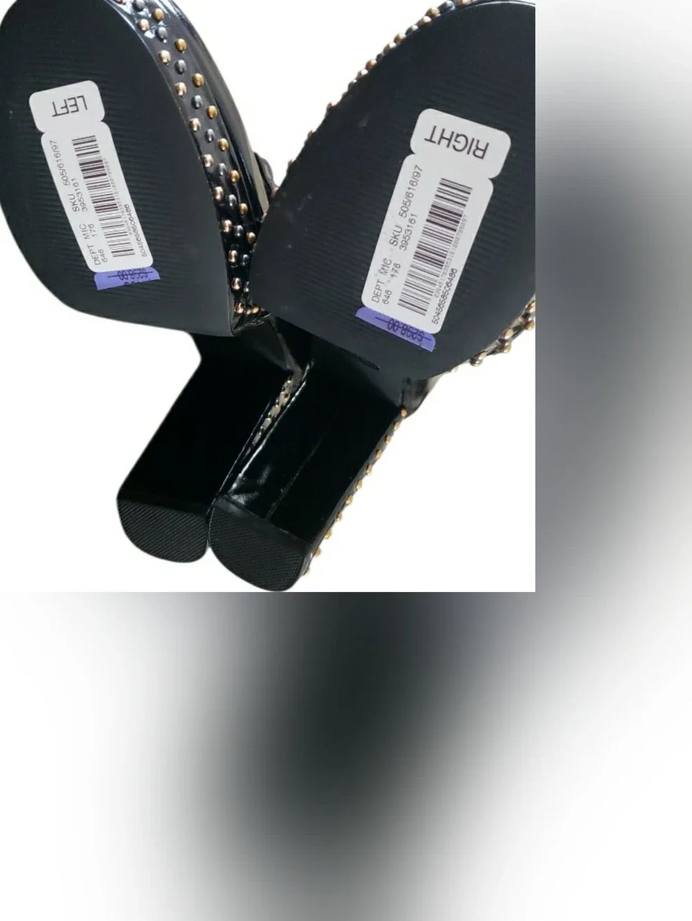 Kurt Geiger Size (42) Mansion Loafer Platform Whimsical Black Patent Studded New